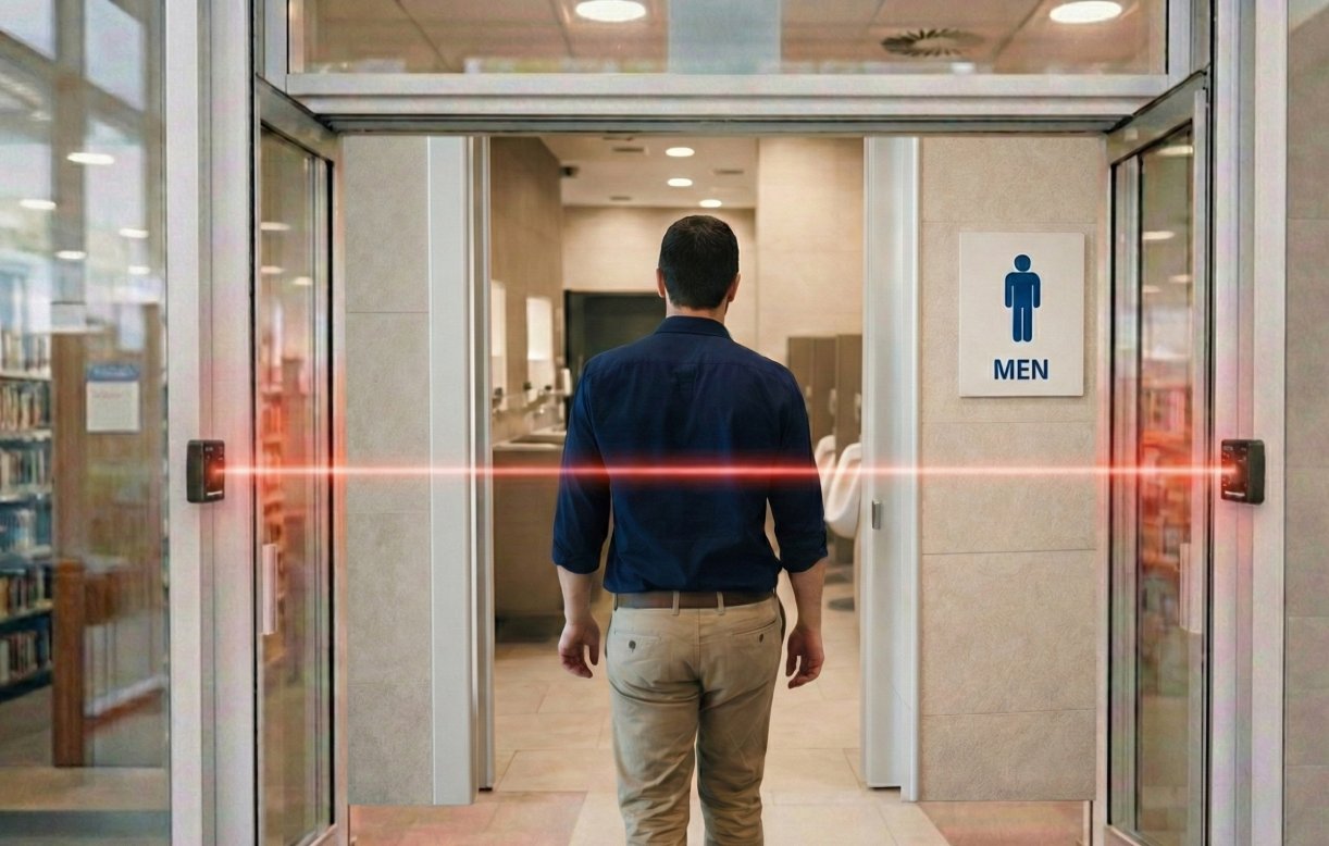 Contador inalámbrico de personas SensMax S1 para baños y aseos