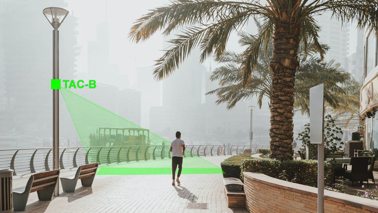 Conteo de personas en exteriores para ciudades inteligentes con sensor radar SensMax TAC-B 4G